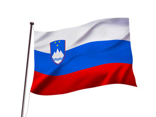 スロベニアの国旗イメージ、3dイラストレーション