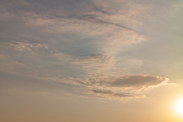 sunset sky with clouds