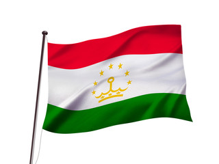 タジキスタンの国旗イメージ、3dイラストレーション