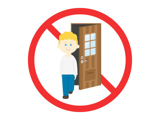 外出禁止マークのイラスト