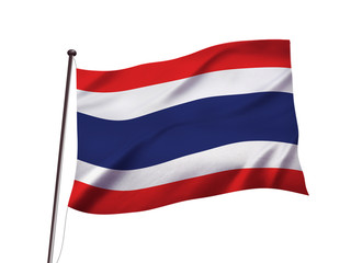 タイの国旗イメージ、3dイラストレーション