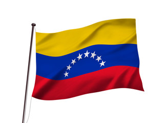 Fototapeta na wymiar ベネズエラの国旗イメージ、3dイラストレーション