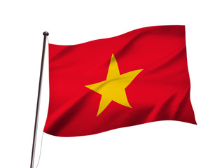 ベトナムの国旗イメージ、3dイラストレーション