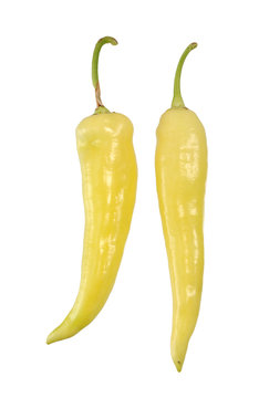 two banana peppers