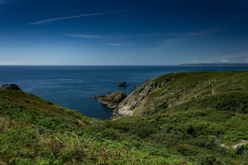 The Channel Islands in summer with good weather and greenery