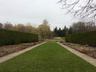 Fototapeta na wymiar English garden in early spring