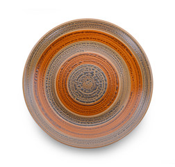 vintage style of plate isolated on white background