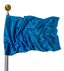 Blue Flag of silk fabric