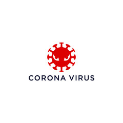 Fototapeta premium The shape of the safety ban icon MERS Corona Virus Biohazard. logo symbol of risk of biological hazards. Virus epidemic danger sign vector illustration. STOP COVID19