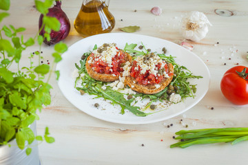 tomato salad with mozzarella
