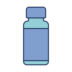 bottle of pills, line and fill style icon