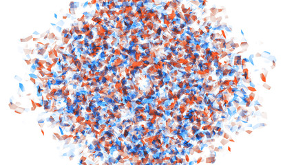 Blasted colorful glass particles illustration