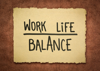 work and  life balance concept