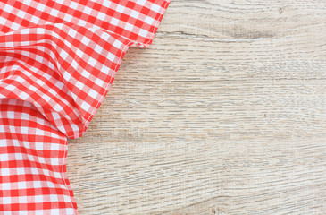 Obraz premium Picnic table cloth. Seamless checkered pattern. Vintage red plaid fabric texture. 