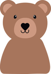 Cute Animal Face, logo, vector illustration