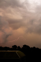 Electric storm with cloudy day 