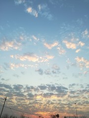 sunset over the city