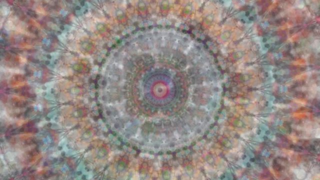 Beautiful Original Art therapy moving Mandala. Seamless loop psychotherapy.  Geometric patterns to find or restore a sense of healthy mental balance. For yoga specialist, astrology, art therapist.