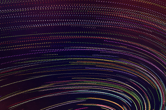 Sparkling stream of colored lines