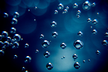 Air bubbles in water. Bubbles background.