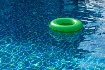 Rubber ring in the pool