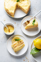  sweet cake with lemon cream