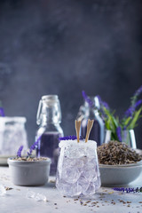 Obraz na płótnie Canvas Summer cold drink with lavender