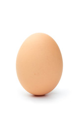 fresh chicken egg on a white background
