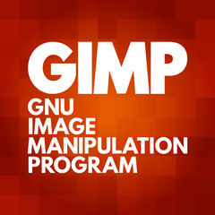 GIMP - Gnu Image Manipulation Program acronym, concept background