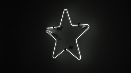 Neon Sign Star Sign 3d illustration 3d render