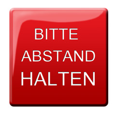 Button - Bitte Abstand halten