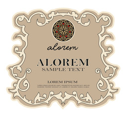 WINE LABEL ORNAMENTAL DESIGN GRAPHIC AMARONE AND PROSECCO