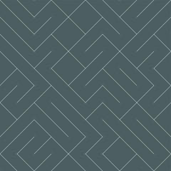 Seamless vector pattern repeat of an abstract lines making up a maze type shape. Created using basic coding language.