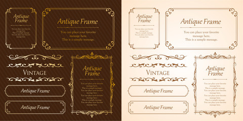 おしゃれでかっこいいフレームデザインセット ロココ調 ビンテージ アンティーク ロマンチック ボタニカル オーガニック 豪華 綺麗 美しい Wall Mural Design Box