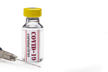 Vaccine and syringe injection. prevention,immunization and treatment from corona virus infection