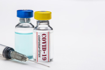 Vaccine and syringe injection. prevention,immunization and treatment from corona virus infection