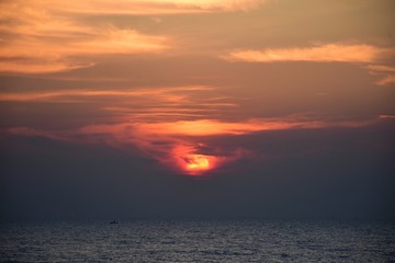 sunset over the sea