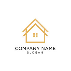 Modern real estate logo design Vector