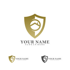 Home Shield logo vector template, Creative House logo design concepts