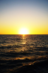 sunset over the black sea