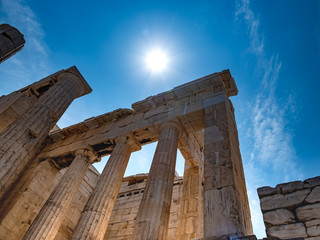 Parthenon, Athens, Greece, Sun Sky