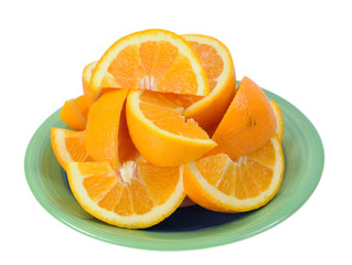 Naklejka na ściany i meble cutting orange fruit