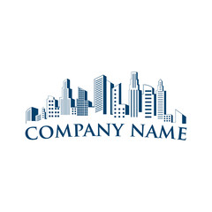 Fototapeta premium Building Real Estate and Construction Logo Design. City Skyline Residential Apartment Vector Graphic