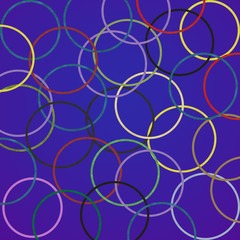 colorful circle wallpaper on blue-purple tone background