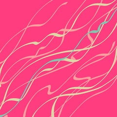 Obraz na płótnie Canvas bright pink background with ribbons, elegant stripes, vector illustration