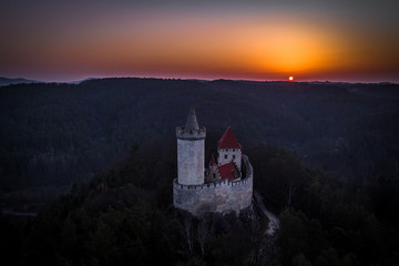 Kokorin Castle is a castle located northeast of Melnik, Czech Republic. It was built in the first half of the 14th century by order of Hynek Berka. It was heavily damaged during the Hussite wars.