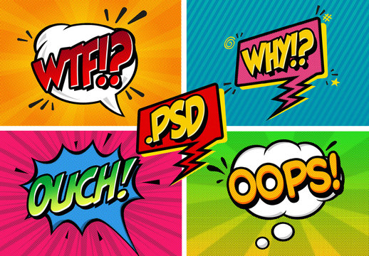 4 Retro Comic Text Effects