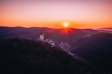 Karlstejn Castle is a large Gothic castle founded 1348 CE by Charles IV, Holy Roman Emperor-elect and King of Bohemia. There are hidden Czech crown jewels, holy relics, and other royal treasures.	