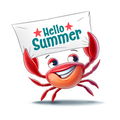 crab with a sign © mollicart