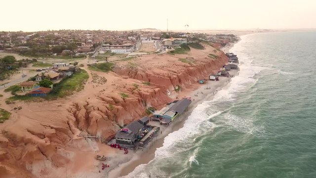 Aerial Image of Canoa Quebrada Beach, Aracati, Ceara, Brazil